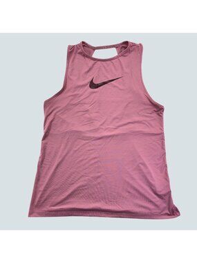Nike Pro Dri-FIT Tank Top Womens Large Pink Sleeveless Athletic Training Shirt